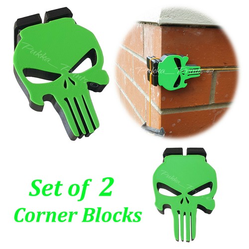 Skull corner line blocks - skull,