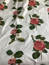 Vintage Cotton Roses Fabric Remnant 