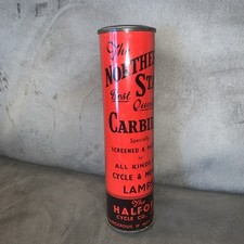 Vintage The Halford Cycle Co Ltd The Northern Star Carbide can tin c1910