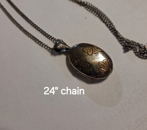 Silver tone oval - silver,