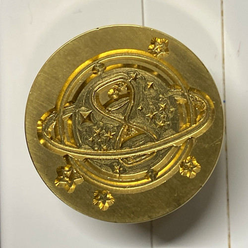 Brass wax seal stamp - brass, with