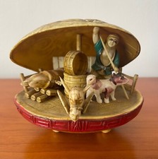 Vintage 1940/50's Japanese Carved Celluloid Dragon Clam Shell Diorama