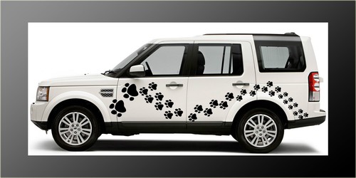 104 paw print stickers car - x,