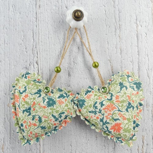 Green fabric hanging - 2x,