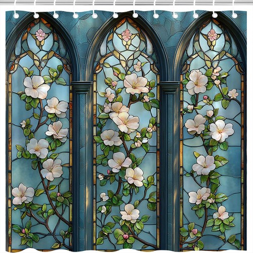 Stained glass floral - floral, shower