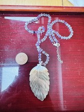 Abalone Shell Leaf Pendant