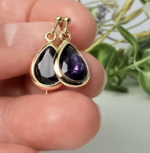 Small amethyst 18k gold plated - gold,