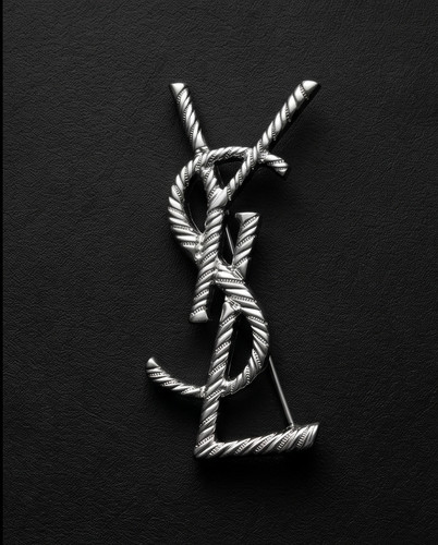 Vtg ysl brooch logo - vtg, stamped