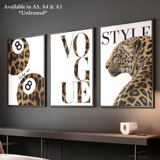 Set of 3 Leopard Print Style