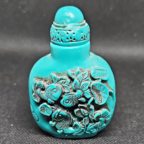 Chinese turquoise carved resin - turquoise,