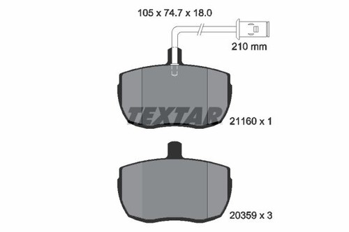 Fits textar 2116002 brake - ✅fits,