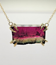 Watermelon Tourmaline Slice