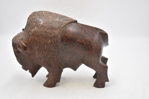 Vintage ironwood buffalo bison - buffalo,