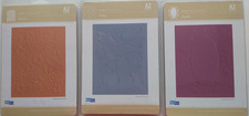 3 x Quickutz  Embossing Folders A6 Frame, Vines & Flowers Pre-owned. Look unused