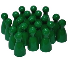 Green Halma Pawns, Plastic