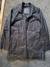 G-Star Garber Trench Coat Button Up Cotton Jacket (Black) Size M Mens
