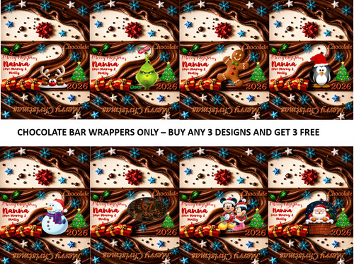 Personalised xmas chocolate - personalised,