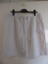 LADIES CREAM ELASTICATED SKIRT