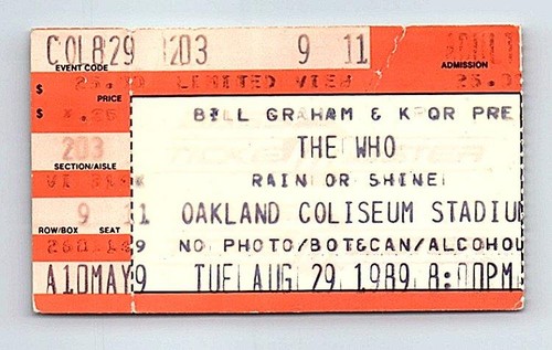The who concert ticket stub - the,