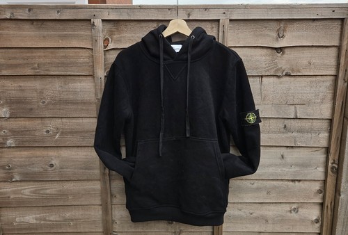 Stone island black hoodie - black, size