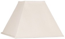 Beige Linen Large Square Lamp