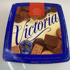 Vintage McVitie & Price Victoria Biscuit Tin Empty Tin With Full Colour Lid