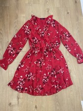 Boohoo Women Red Flower Print