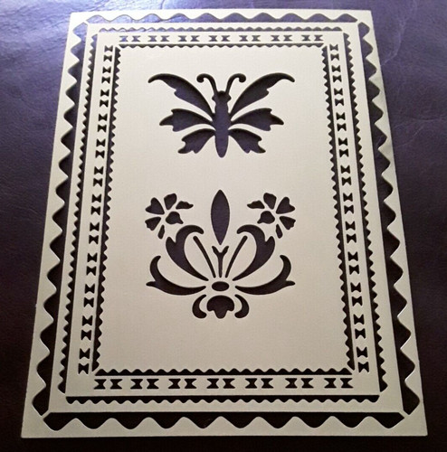 Floral butterfly border - floral,
