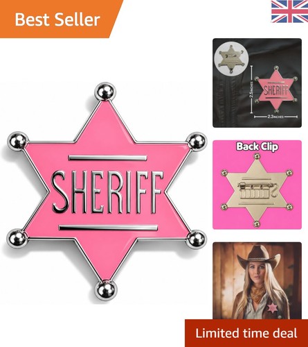 Durable pink sheriff badge - pink, |