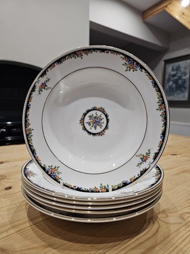 Wedgwood rimed soup - 6,