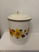 Vintage Enamel Storage Pot