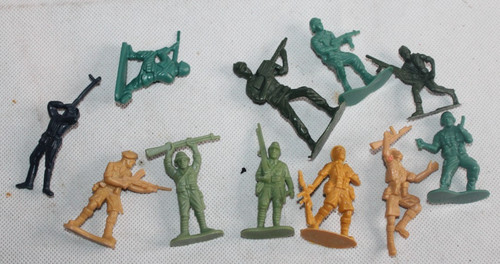 Toy soldiers green plastic - toy,