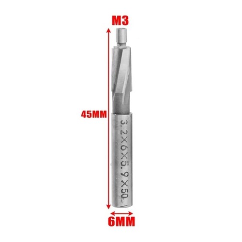 Pilot counter bore end - end, mill
