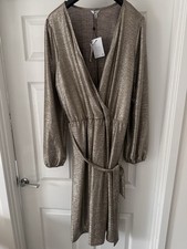 Ladies Gold M&Co Dress Size 22