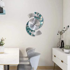 Unique Clock, Teal Wall Art