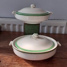 Vintage Lincoln Green Tureens Woods Ivory Ware