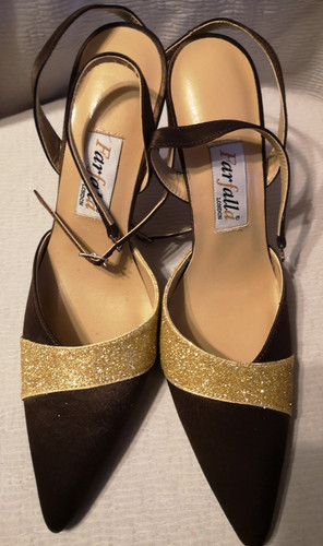 Ladies shoes brown gold 3 - ladies,