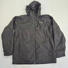 REGATTA Jacket Large Black Men's 100% Polyester Isotex Waterproof Outdoor