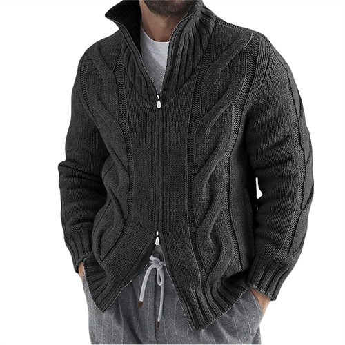 Men cardigan sweater - cardigan, cable