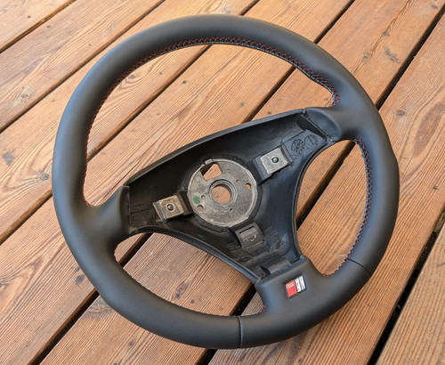 New leather steering wheel - leather,