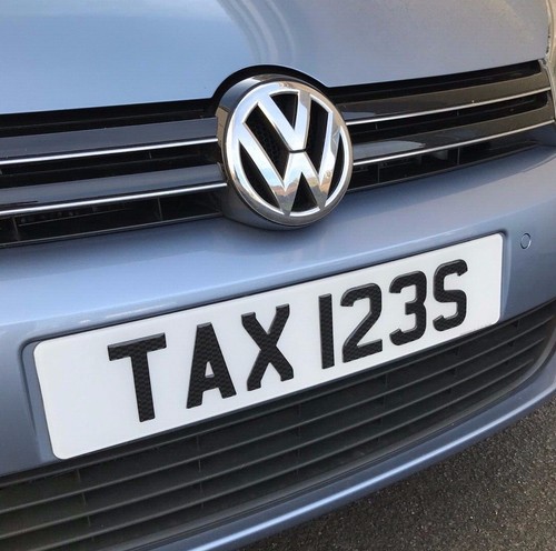 Car reg number - plate, tax123s