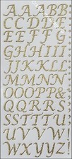15mm Italic Glitter Alphabet Letters or Numbers Self Adhesive Craft Stickers