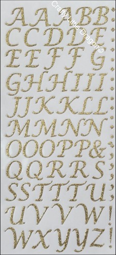 15mm italic glitter alphabet - 15mm,