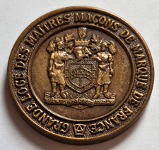 French Masonic Penny Grande Loge Des Maitres Macons De Marque De France GL MMM