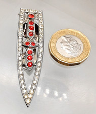 Vintage Art Deco Red & Clear