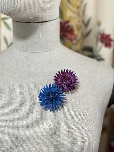 Pair vintage enamel - of,