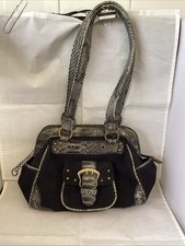 Small Shoulder Handbag Black & Grey Charlotte Reid