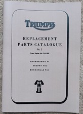 Triumph 650 Parts Book Bonneville T120 Trophy Catalogue No.2 1964 Motorcycles