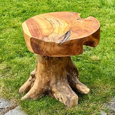 Teak Root Mushroom Stool Hand