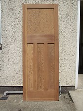 28" 1/2 x 77" 1/4 Original Edwardian 1 over 3 stripped pine Door MP~593